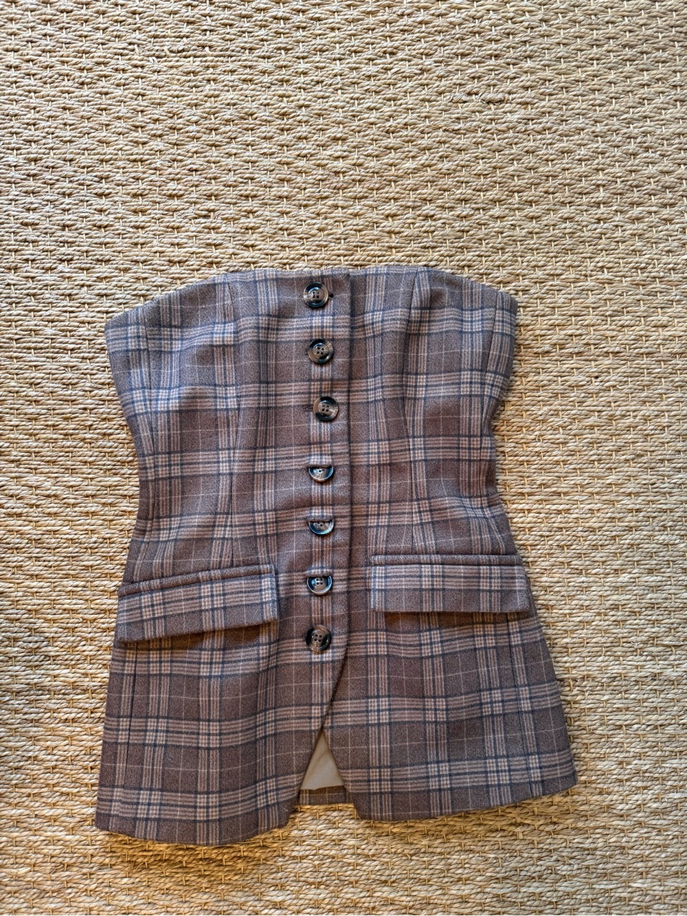 Brown corset strapless Favorite Daughter Top - Picture 2 of 2
